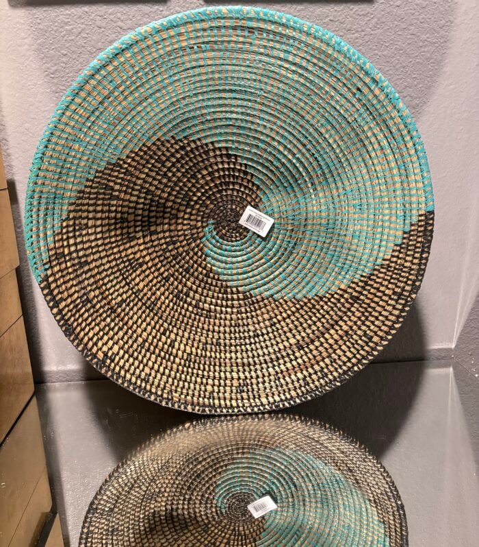 Artisan 20-Inch African Sweetgrass Basket - Handwoven Home Decor