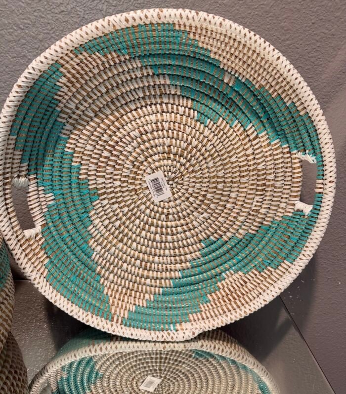Handwoven African Tray Basket