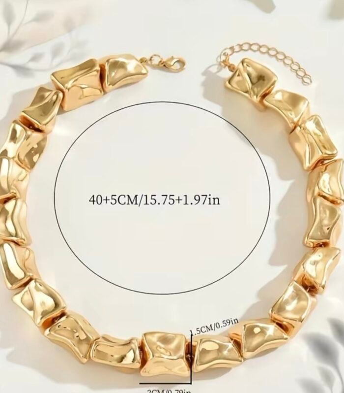 Elegant Chunky Beaded Necklace Adjustable Boho Luxury Jewelry for Women
