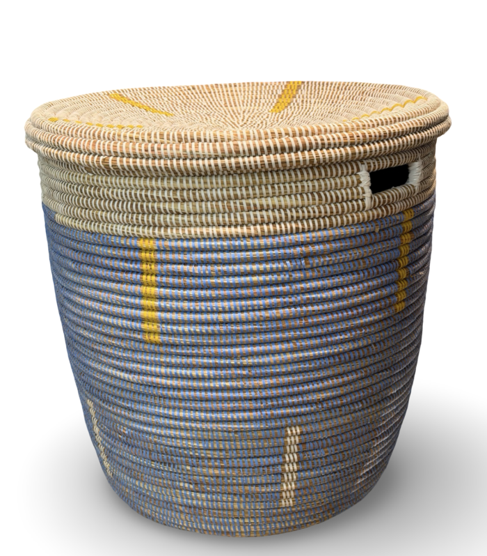 Extra Large Handwoven Storage Basket with Lid for Stylish Organization