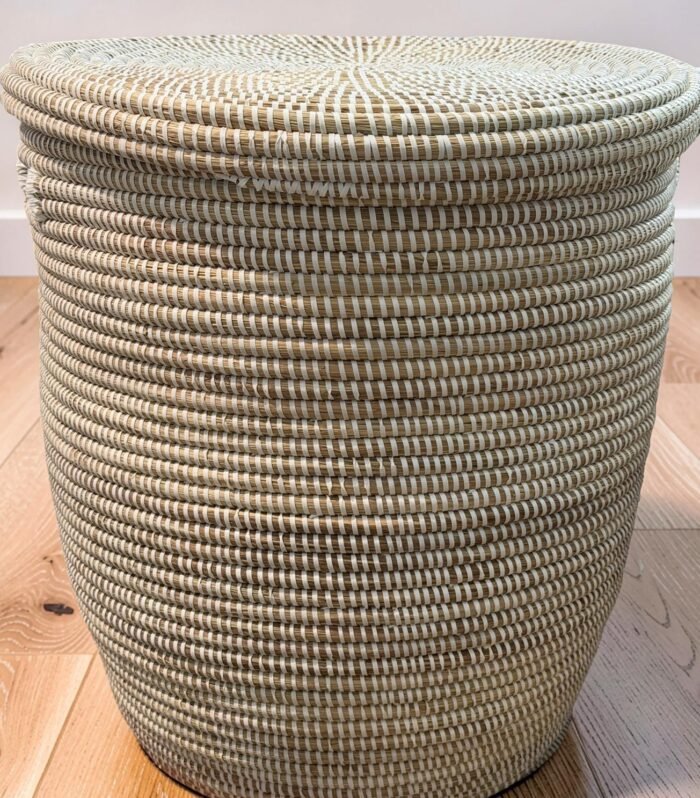 Handwoven African Storage Basket - Stylish & Eco-Friendly Decor