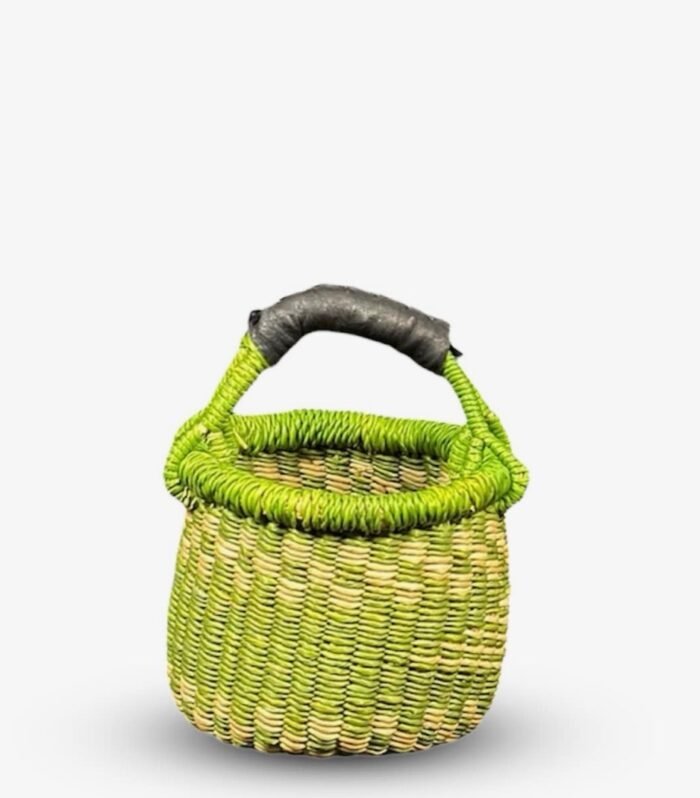 Mini Ghanaians Gratitude Basket-Woven citrus