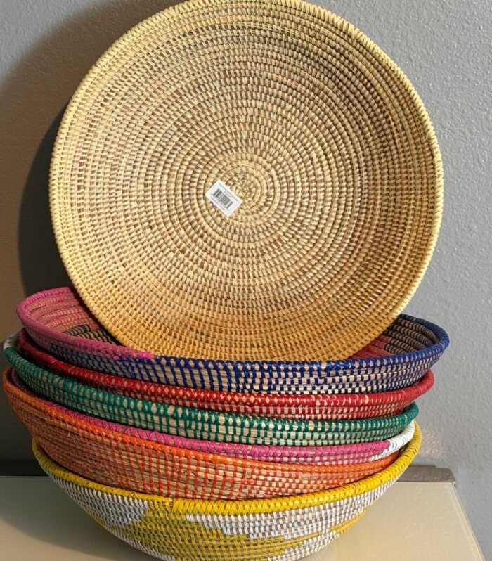 20-Inch Extra Large Senegalese Handwoven Tray Basket