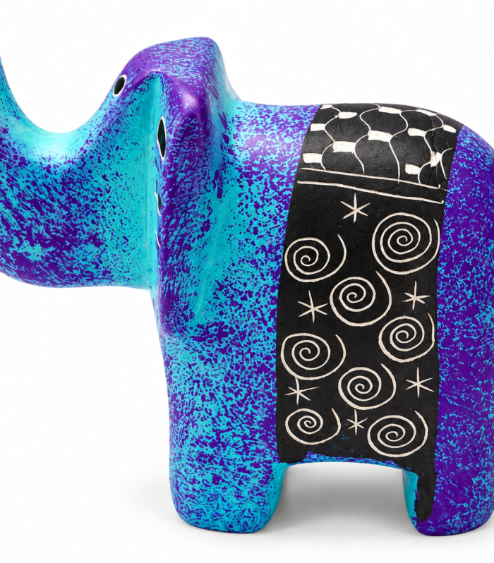 Soapstone Elephant Figurines, Hand-Painted in Kenya, Assorted Colors