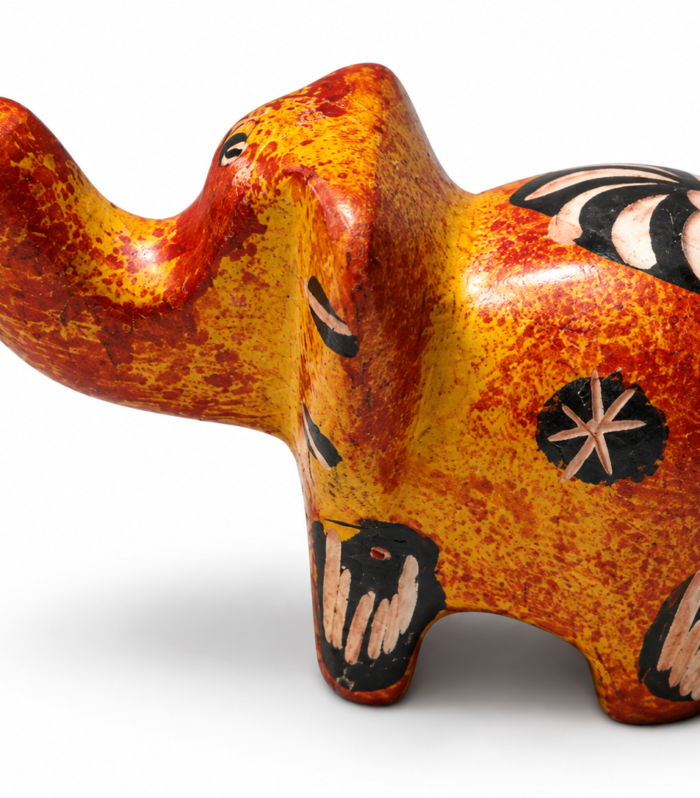 Handcrafted Vibrant Soapstone Elephant Figurine from Kenya