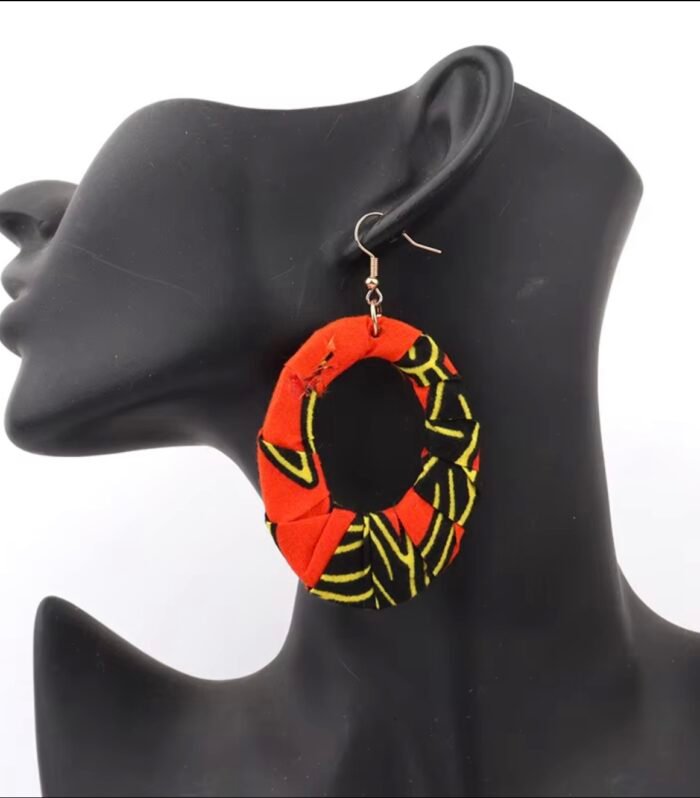 Bold Fabric-Wrapped Statement Earrings – Solid Colors