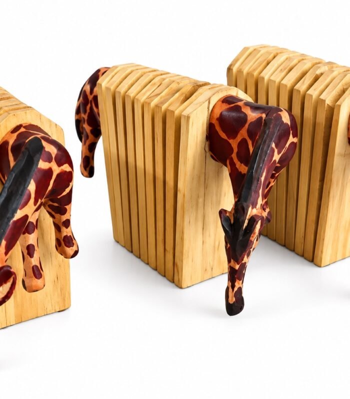Hand-Carved Giraffe Folding Trivet