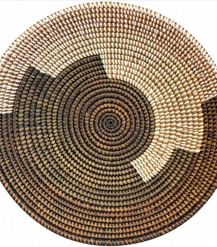 Senegalese Wall Basket - Handcrafted Decorative Piece