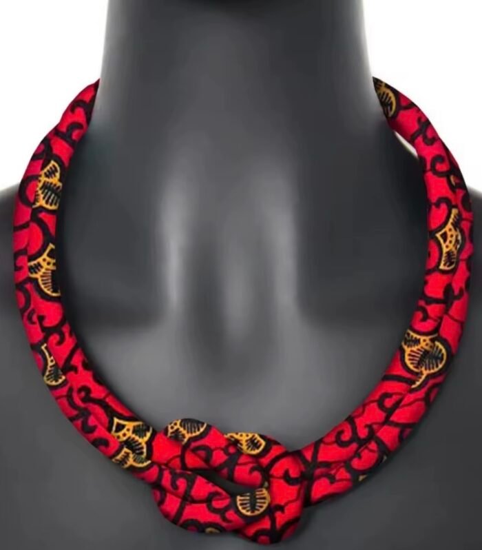 Unique Ankara Statement Necklace – Handmade African Elegance – Smith Cultural Trove