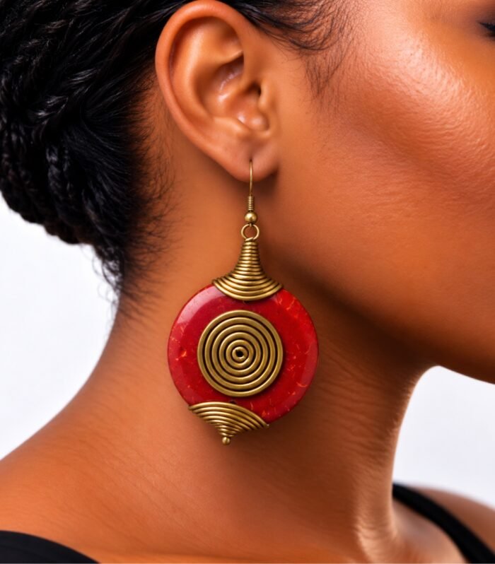 Spiral Medallion Earrings